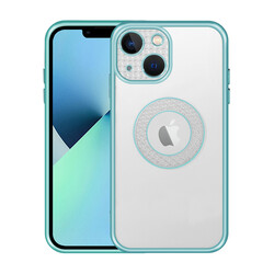 Apple iPhone 13 Case Camera Protected Zore Esta Cover Showing Logo Green