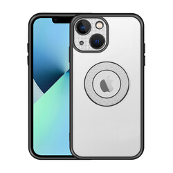 Apple iPhone 13 Case Camera Protected Zore Esta Cover Showing Logo Black