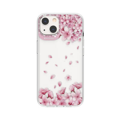 Apple iPhone 13 Case Double IMD Printed Licensed Switcheasy Artist Sakura Cover Pink