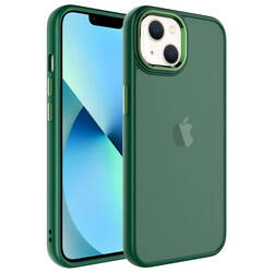Apple iPhone 13 Case Frosted Hard PC Zore May Cover Dark Green