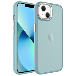 Apple iPhone 13 Case Frosted Hard PC Zore May Cover Blue