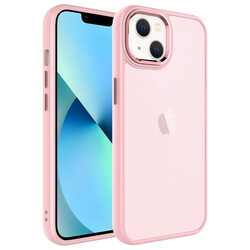 Apple iPhone 13 Case Frosted Hard PC Zore May Cover Light Pink