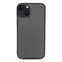 Apple iPhone 13 Case ​Kajsa Luxe Collection Genuine Leather Cover Grey