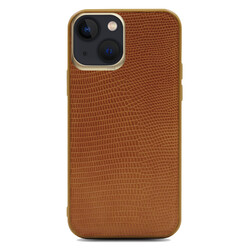 Apple iPhone 13 Case ​Kajsa Preppie Collection Pu Leather Cover Brown