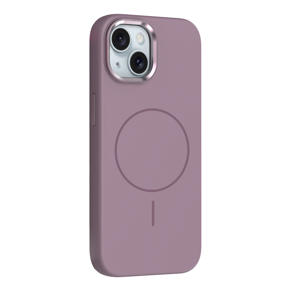 Apple iPhone 13 Case M-Safe Charging Enabled Metal Camera Frame Zore Edi Silicone Cover - 7