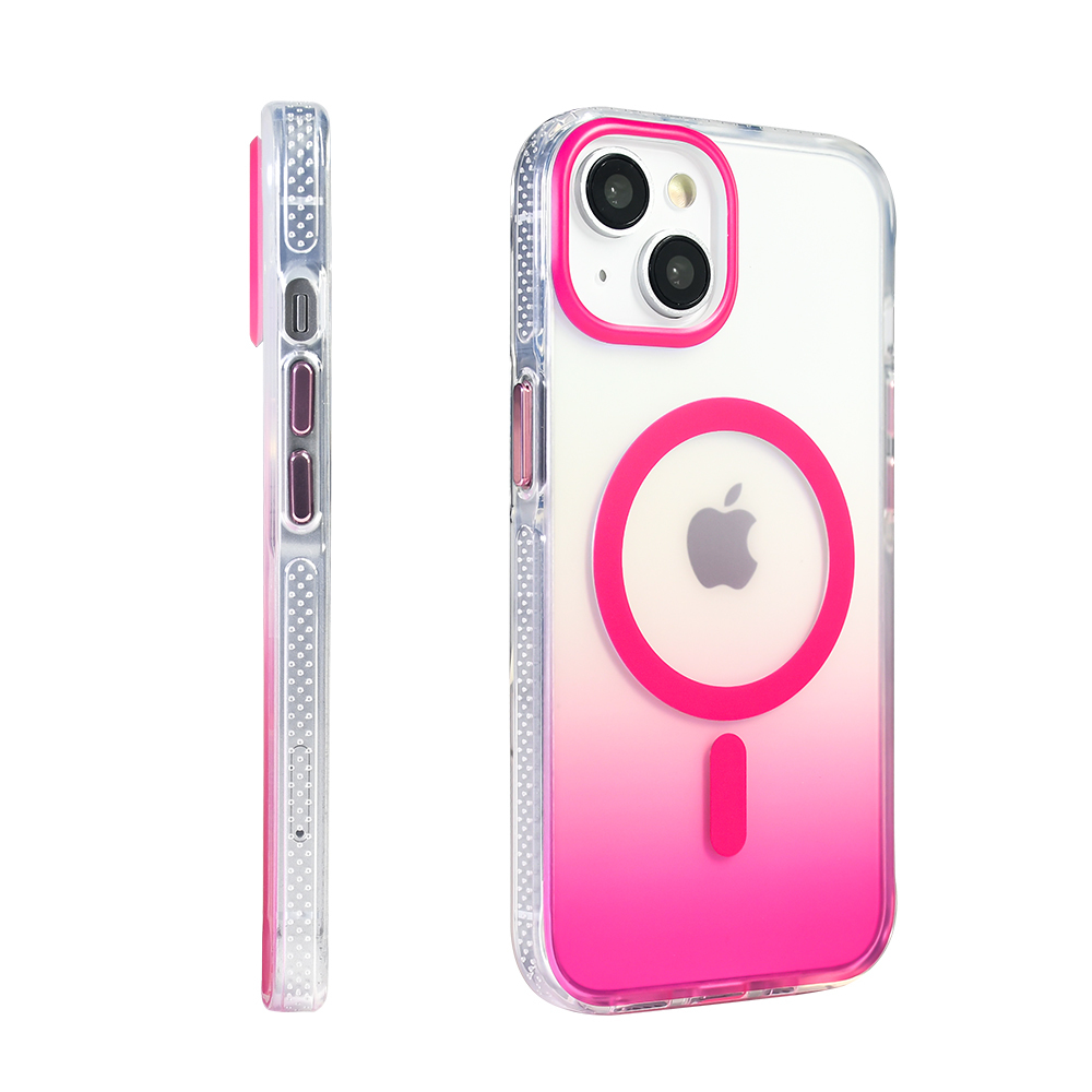 Apple iPhone 13 Case M-safe Charging Feature Transparent Color Transition Zore Toros Cover - 19