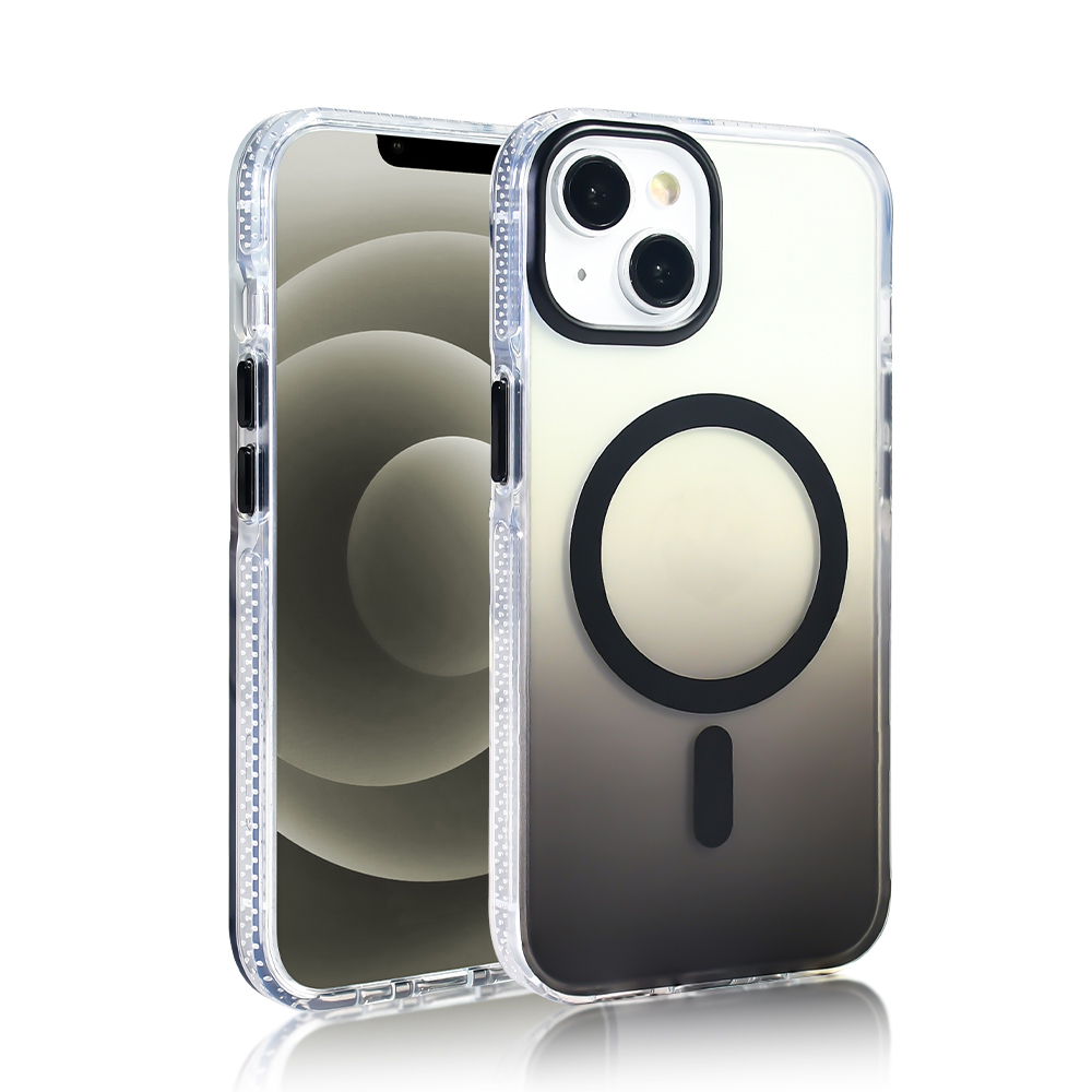 Apple iPhone 13 Case M-safe Charging Feature Transparent Color Transition Zore Toros Cover - 20