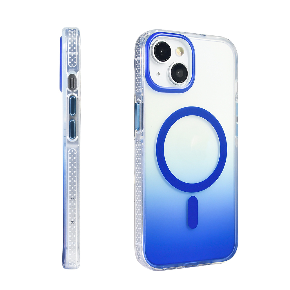 Apple iPhone 13 Case M-safe Charging Feature Transparent Color Transition Zore Toros Cover - 11