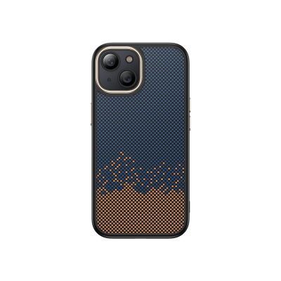 Apple iPhone 13 Case Magsafe Charging Feature Carbon Fiber Look Zore Antina Cover Blue