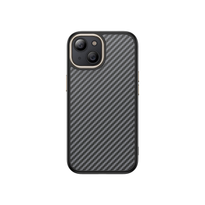Apple iPhone 13 Case Magsafe Charging Feature Carbon Fiber Look Zore Antina Cover Grey