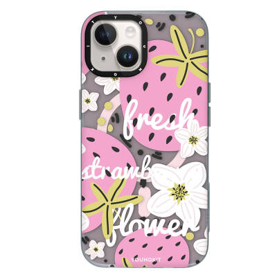 Apple iPhone 13 Case Magsafe Charging Featured Summer Fruit Patterned Youngkit Fruity Flavor Series Cover Pink