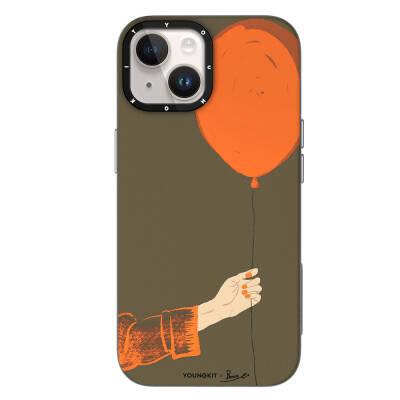 Apple iPhone 13 Case Magsafe Charging Featured Youngkit Orange Series Flying Balloon Cover Orange