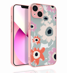 Apple iPhone 13 Case Patterned Camera Protected Glossy Zore Nora Cover NO5