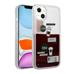 Apple iPhone 13 Case Patterned Liquid Zore Drink Silicone Cover NO2