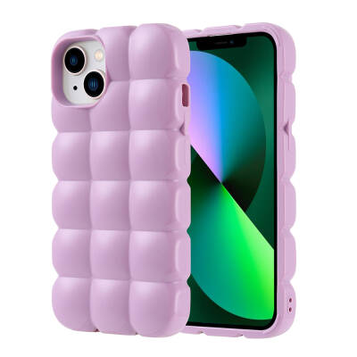 Apple iPhone 13 Case Shiny Flexible Silicone Zore Dom Dom Cover Lila