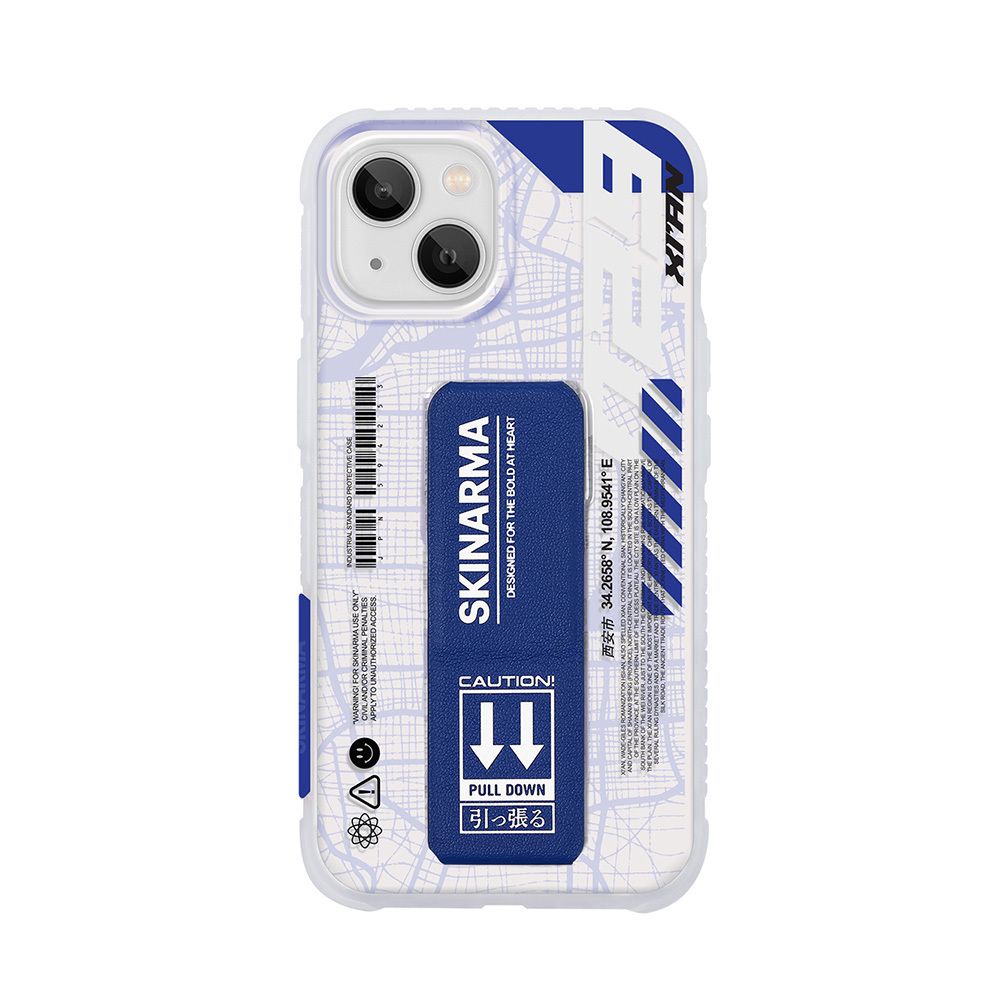 Apple iPhone 13 Case Skinarma Transparent Patterned Stand Ryoiki Cover - 3