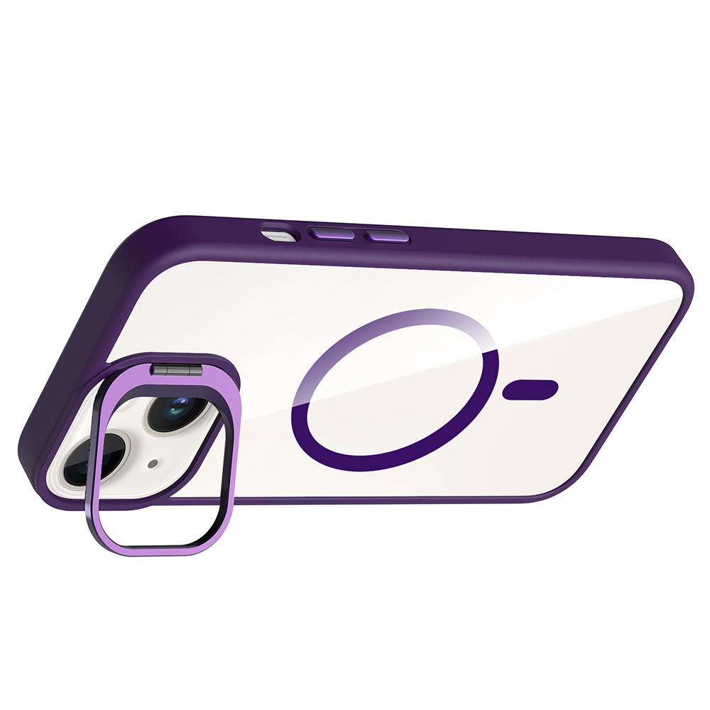Apple iPhone 13 Case Stand Camera Lens Gift M-Safe Charging Feature Zore Etro Cover - 13
