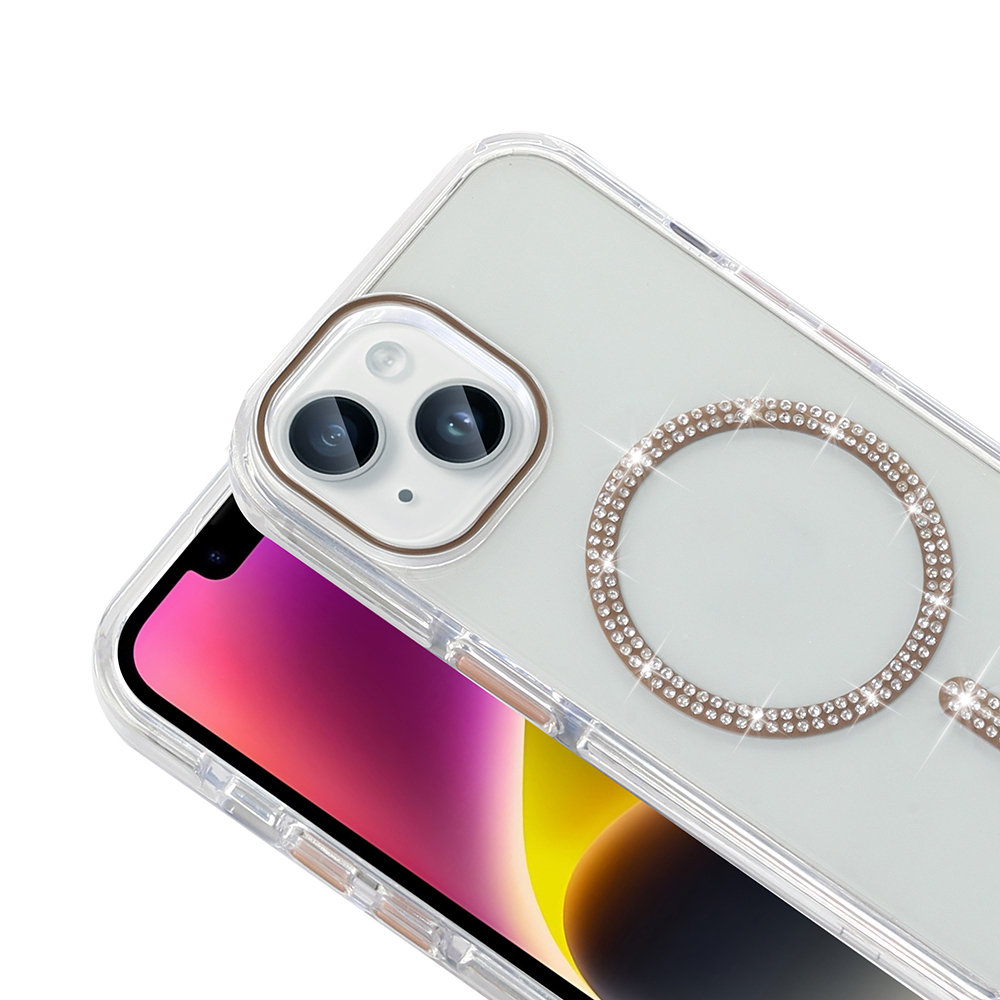 Apple iPhone 13 Case Stone Design M-safe Charging Feature Zore Koment Silicone Cover - 7