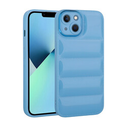 Apple iPhone 13 Case With Camera Protection Glossy Airbag Zore Galya Cover Blue