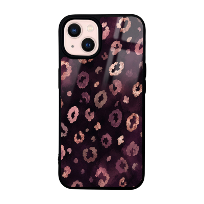 Apple iPhone 13 Case with Camera Protector, Patterned Zore Lusi Cover Pembe Leopar