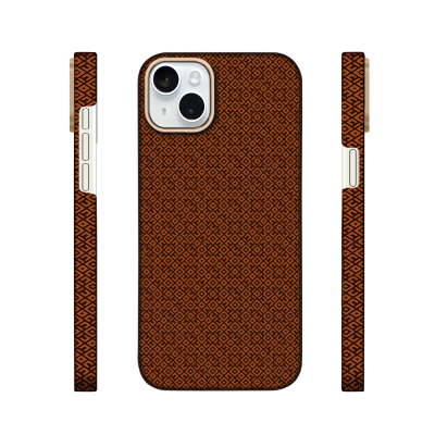 Apple iPhone 13 Case with M-Safe Charging Feature, Zore Paris Vax Hard PC Cover Brown