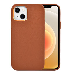 Apple iPhone 13 Case Wiwu Calfskin Cover Brown