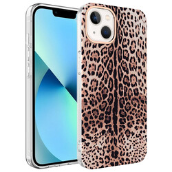 Apple iPhone 13 Case Zore Bella Cover Leopar