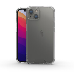 Apple iPhone 13 Case Zore Kamera Korumalı Nitro Anti Shock Silicon Colorless