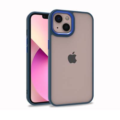 Apple iPhone 13 Case Zore Flora Cover Blue