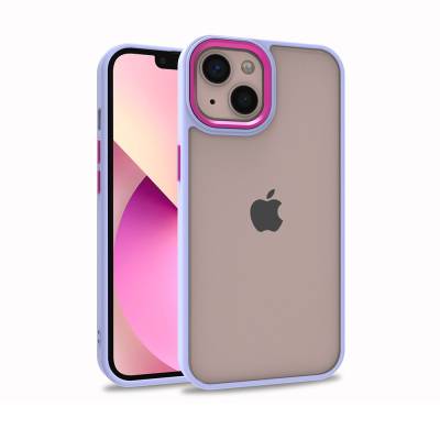 Apple iPhone 13 Case Zore Flora Cover Lila