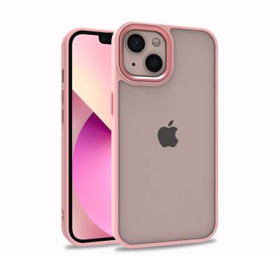 Apple iPhone 13 Case Zore Flora Cover Rose Gold