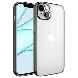 Apple iPhone 13 Case Zore Glitter Full Color Silicon Cover Black