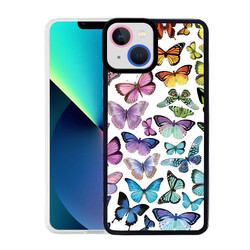 Apple iPhone 13 Case Zore M-Fit Patterned Cover Butterfly No3