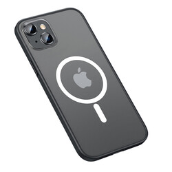 Apple iPhone 13 Case Zore Mokka Wireless Cover Black