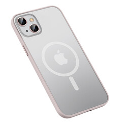 Apple iPhone 13 Case Zore Mokka Wireless Cover Rose Gold