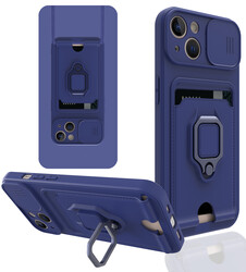 Apple iPhone 13 Case ​Zore Pelit Cover Navy blue