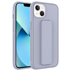 Apple iPhone 13 Case Zore Qstand Cover Grey