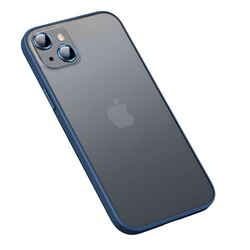 Apple iPhone 13 Case Zore Retro Cover Navy blue