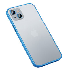 Apple iPhone 13 Case Zore Retro Cover Blue