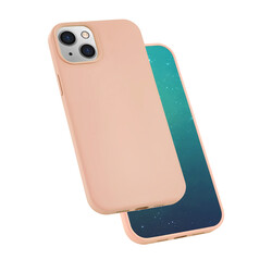 Apple iPhone 13 Case Zore Silk Silicon Pink