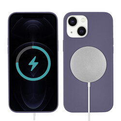Apple iPhone 13 Case Zore Silksafe Wireless Cover Purple