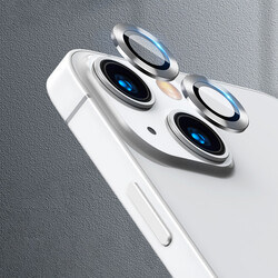 Apple iPhone 13 CL-02 Kamera Lens Koruyucu Gümüş