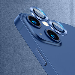 Apple iPhone 13 CL-02 Kamera Lens Koruyucu Mavi