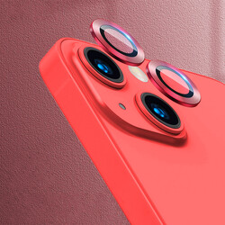 Apple iPhone 13 CL-02 Kamera Lens Koruyucu Kırmızı