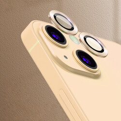 Apple iPhone 13 CL-04 Kamera Lens Koruyucu Gold