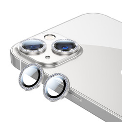 Apple iPhone 13 CL-06 Kamera Lens Koruyucu Gümüş