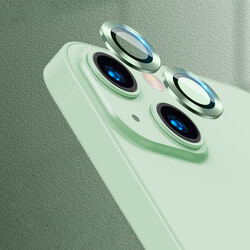 Apple iPhone 13 CL-07 Kamera Lens Koruyucu Açık Yeşil