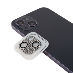 Apple iPhone 13 CL-08 Kamera Lens Koruyucu Gümüş