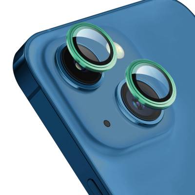 Apple iPhone 13 Go Des CL-10 Kamera Lens Koruyucu Yeşil