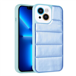 Apple iPhone 13 Kılıf Kamera Korumalı Airbagli Renkli Zore Seksek Kapak Mavi